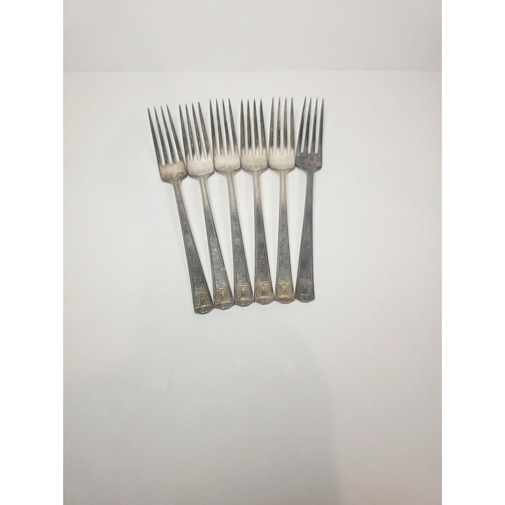 1923 Century Silver plate International Silver Holmes & Edwards 6 dinner Forks